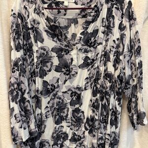 2XL 3/4 length sleeve top